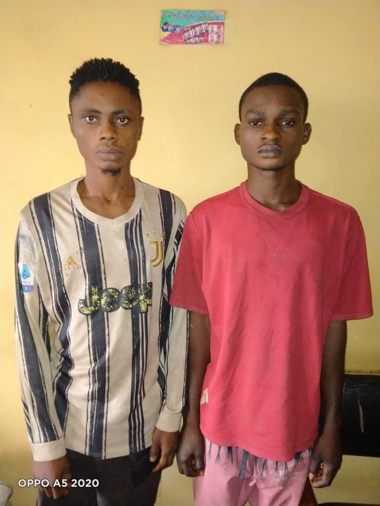 Police Arrest Two 'Yahoo Boys' who allegedly Killed Man for Ritual