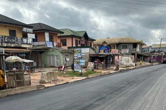 A section of Mowe-Ofada road in Obafemi Owode LG in Ogun State